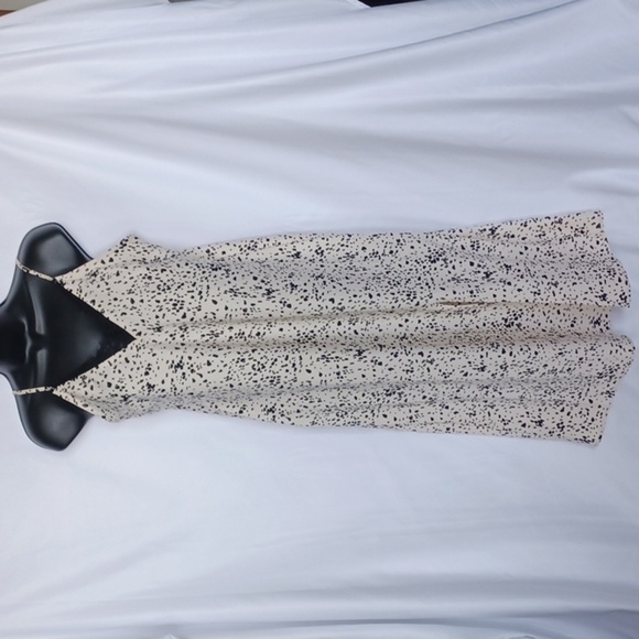 A New Day Cream Leopard Print Sleeveless Cami Lace Dress - Picture 2 of 8